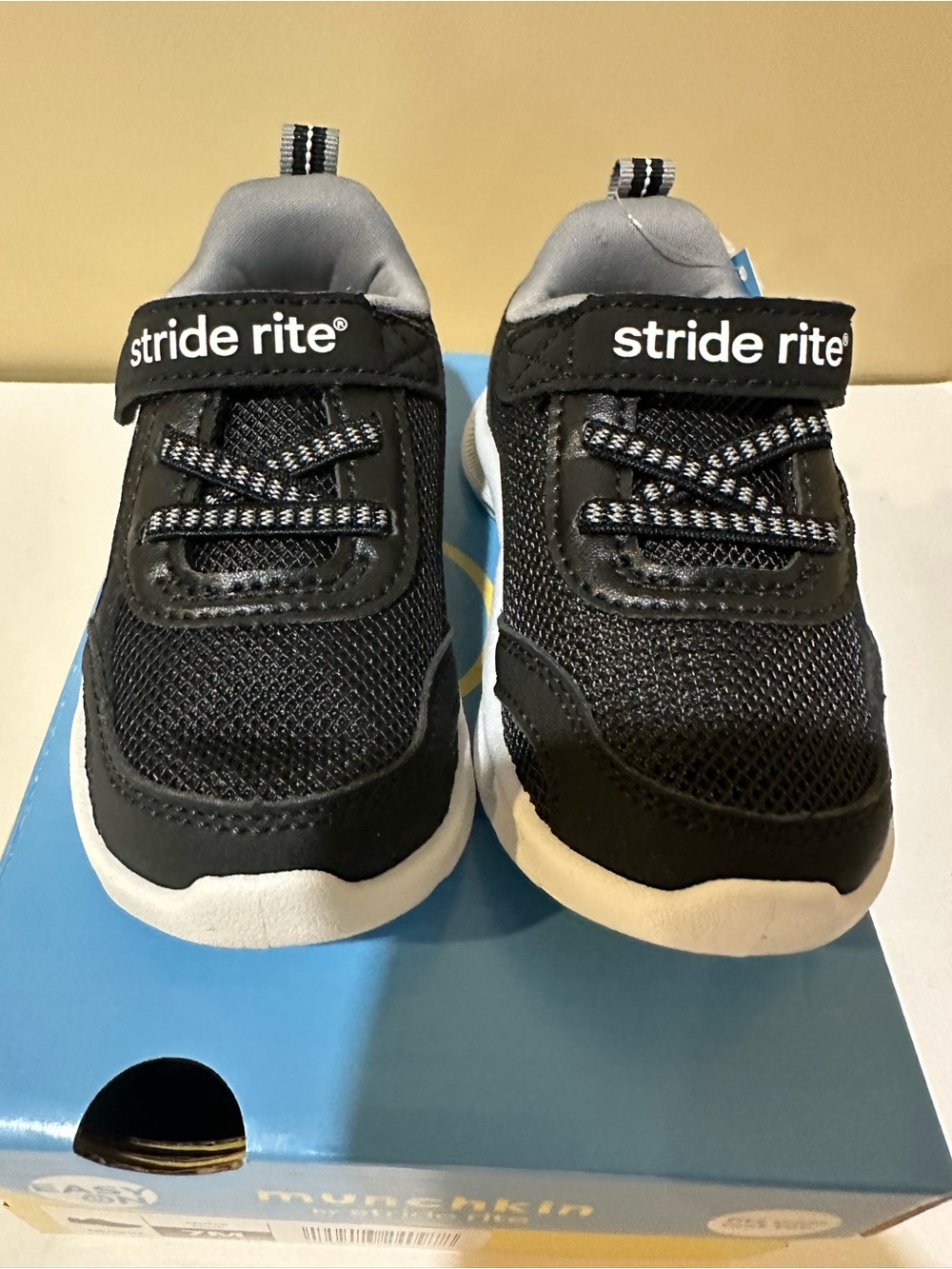 Stride Rite Black and White Kids Athletic Sneakers